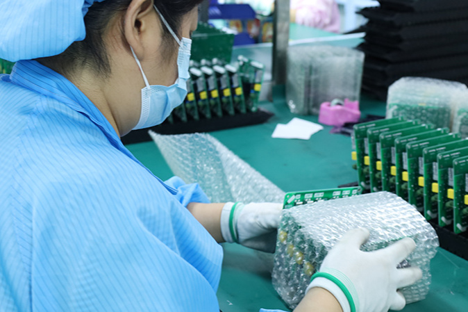 Smart BMS PCB manual component insertion line